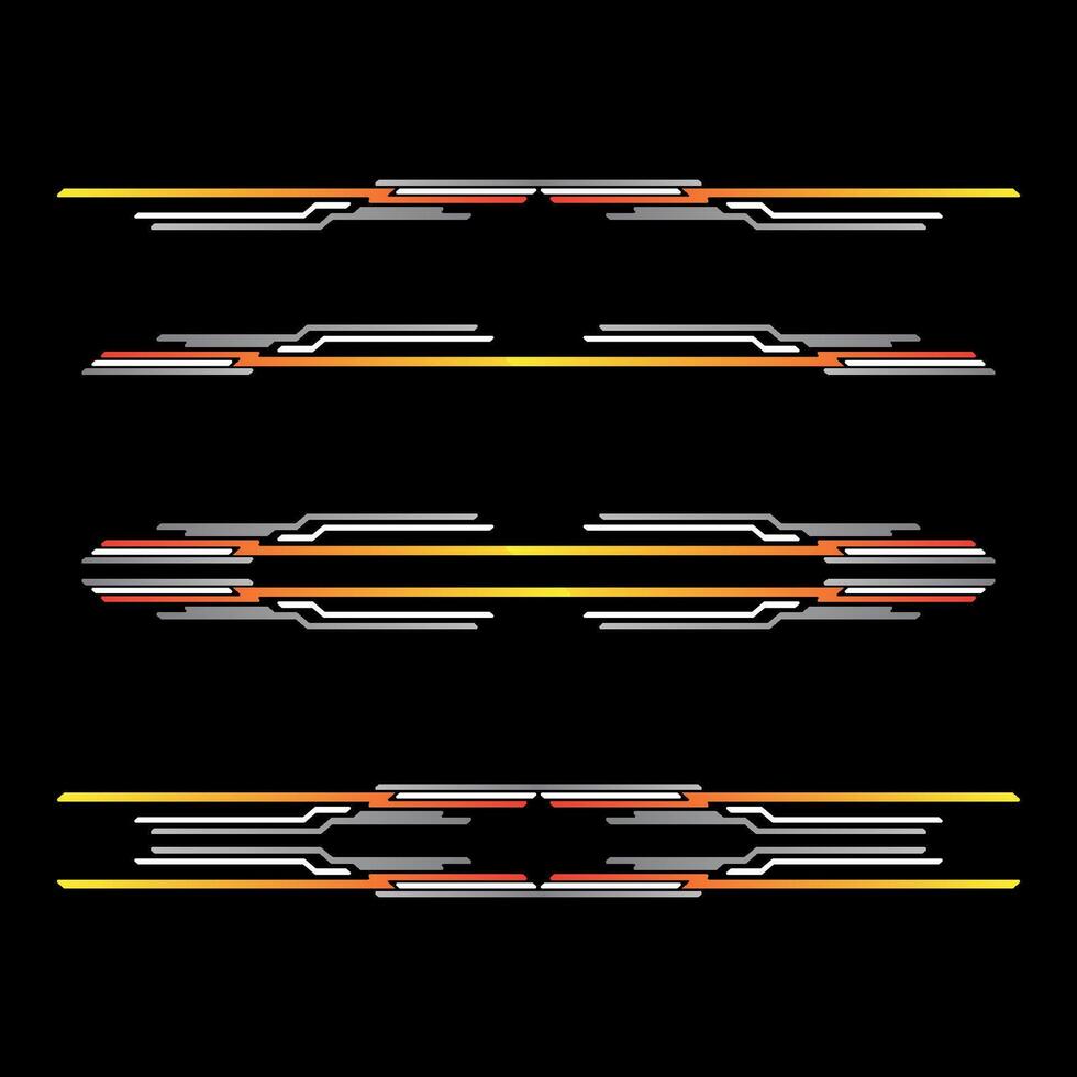 deporte carreras coche pegatinas raya resumen forma . vinilo etiqueta plantillas aislado conjunto vector