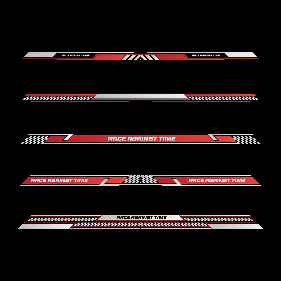 Sport racing stripes car stickers. modification body speed and drift vinyl decal isolated set templates vector