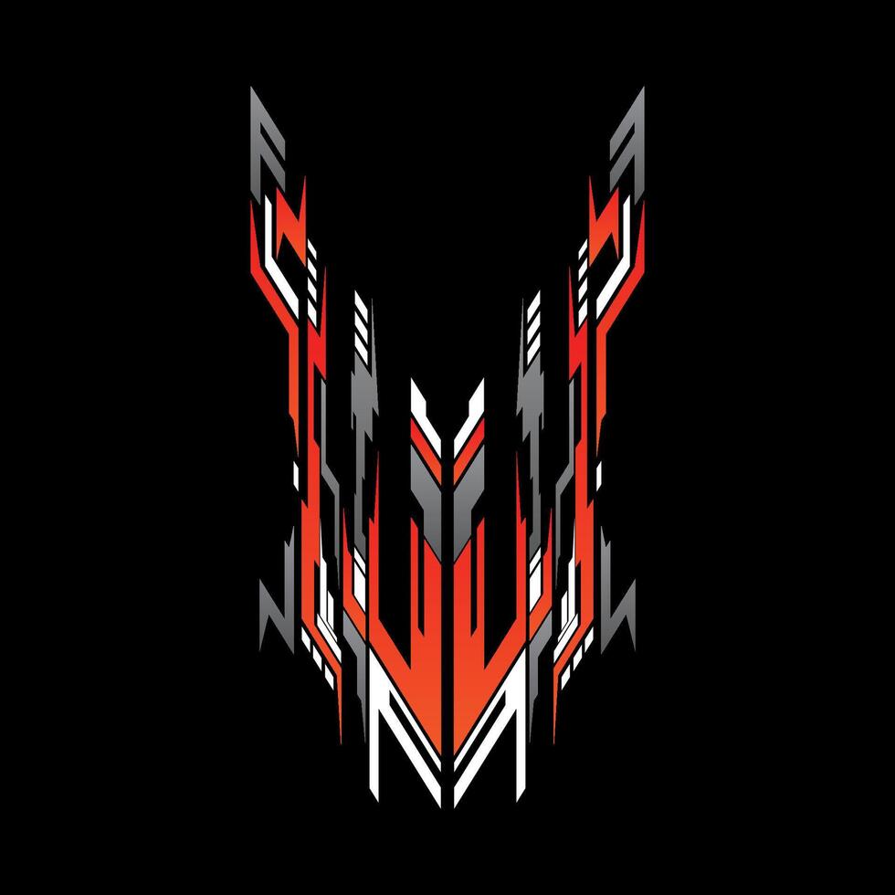 Sport racing car stickers stripe abstract shape . vinyl decal templates isolated set vector