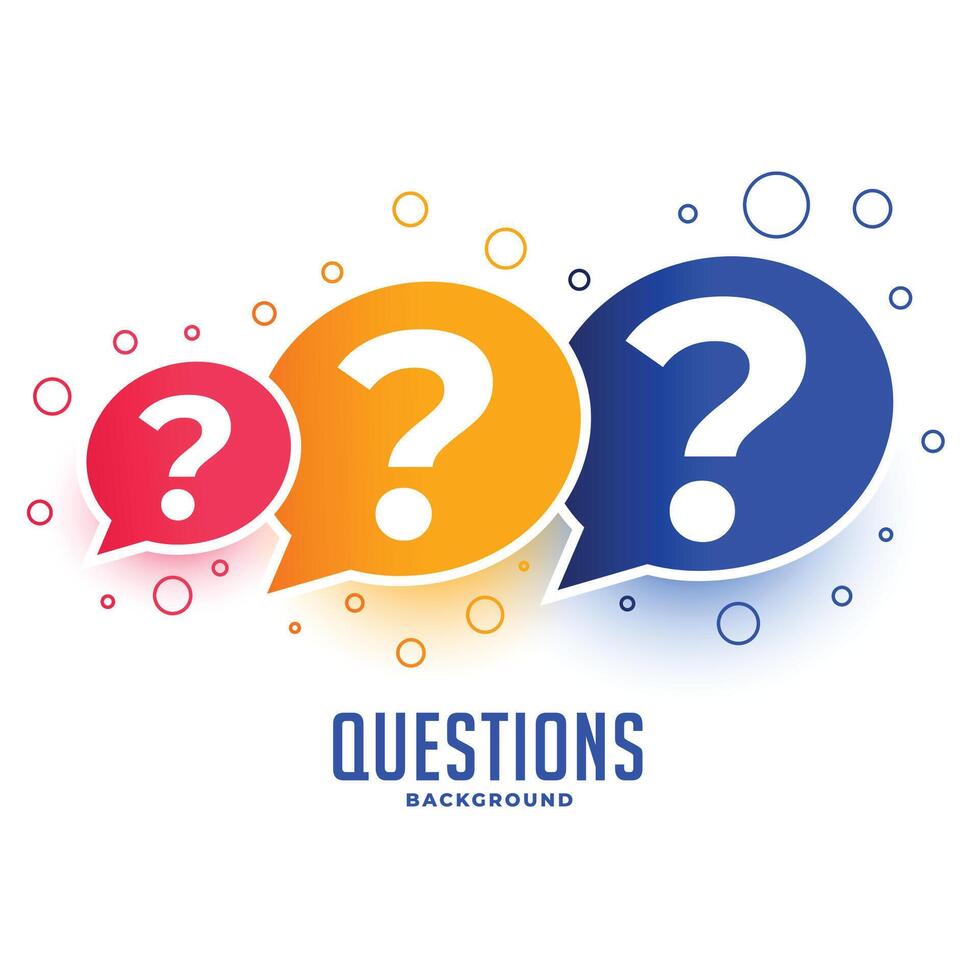 web questions help and support page design background vector