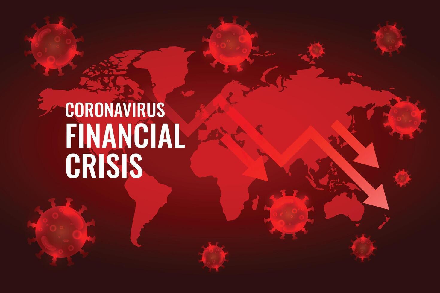 covid19 coronavirus global economía caída flecha antecedentes vector