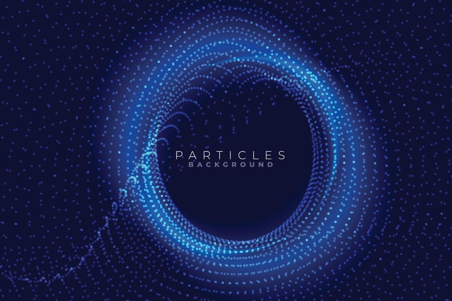 circular particles technology background with text space vector