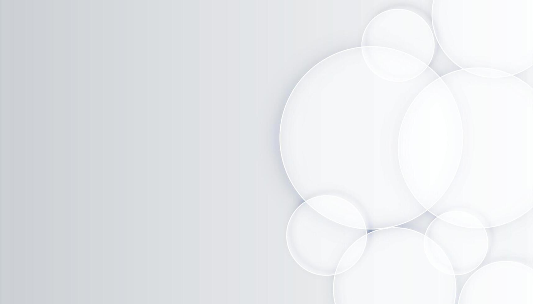 elegante blanco antecedentes con círculos forma diseños vector