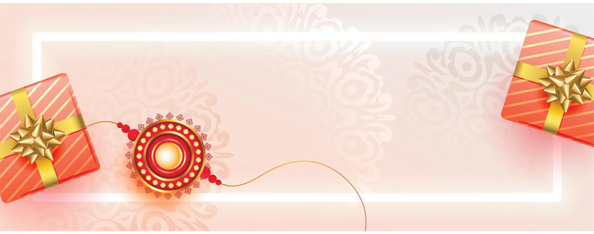 beautiful hindu traditional raksha bandhan banner with text space vector