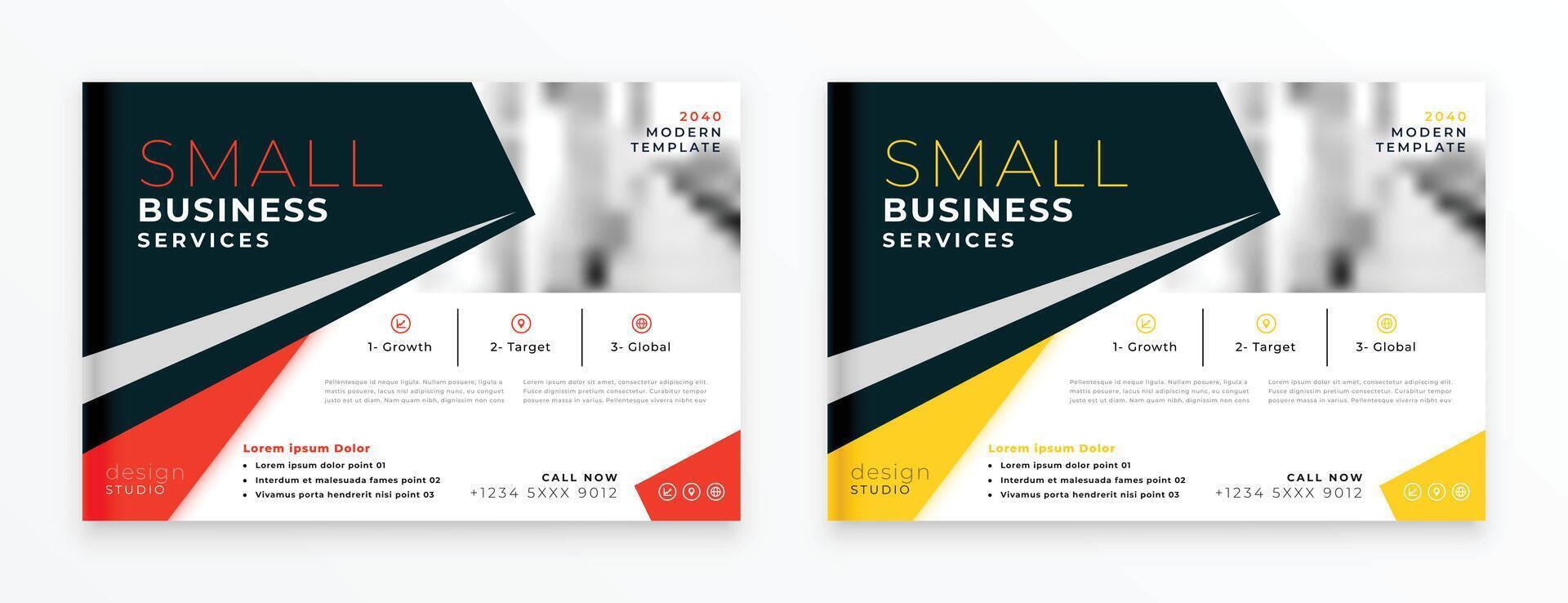 business brochure leaflet in professional style vector