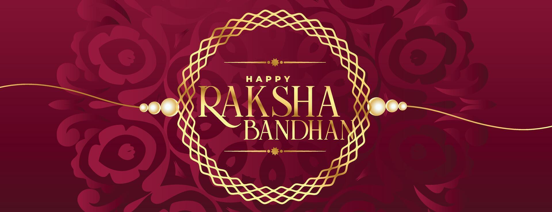 beautiful raksha bandhan festival background with rakhi design vector