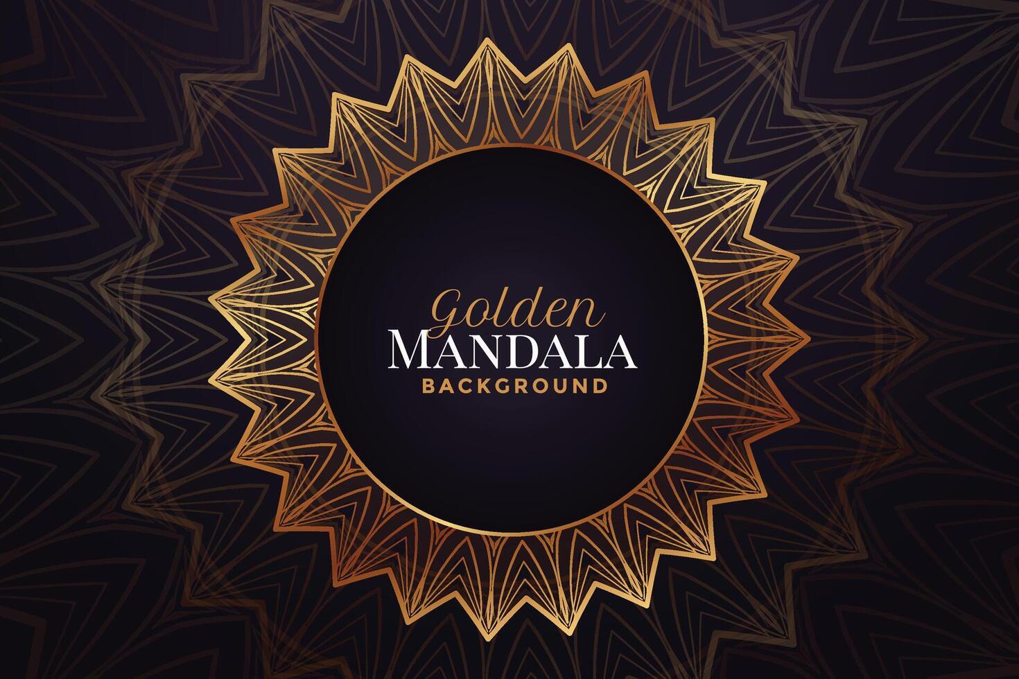 luxury golden mandala decorative pattern background vector