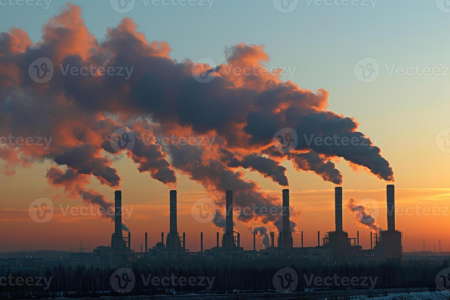 ai generado aire contaminación desde industrias proceso profesional fotografía foto