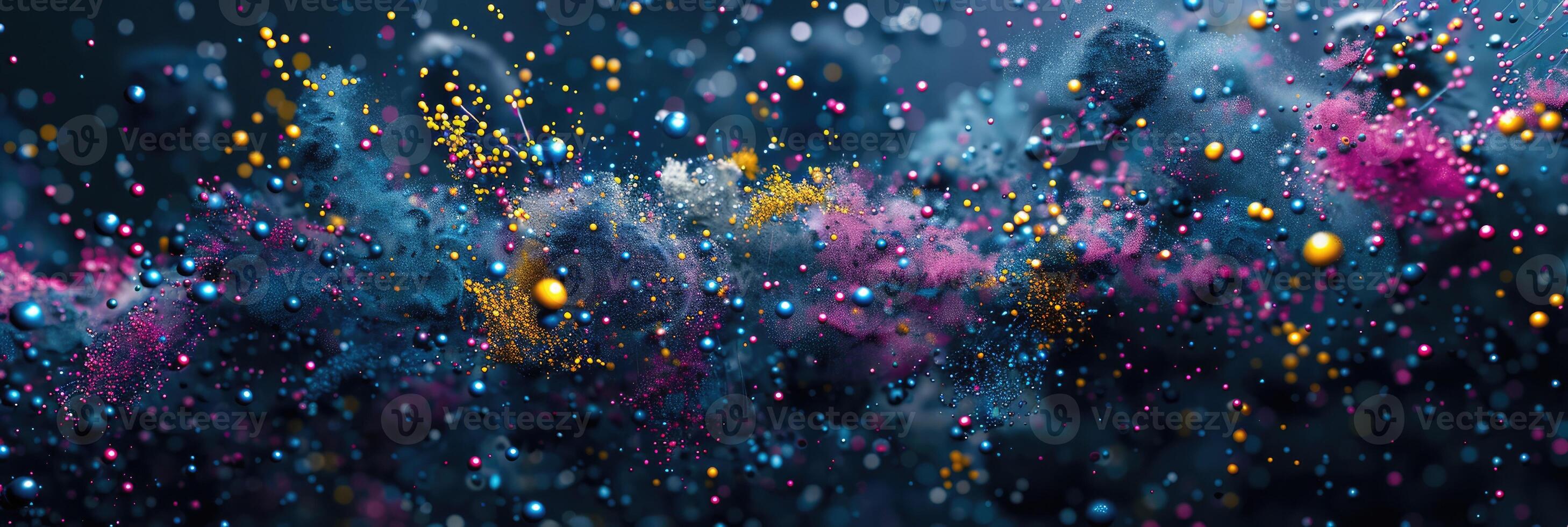 AI generated Vibrant explosion of colorful particles background photo