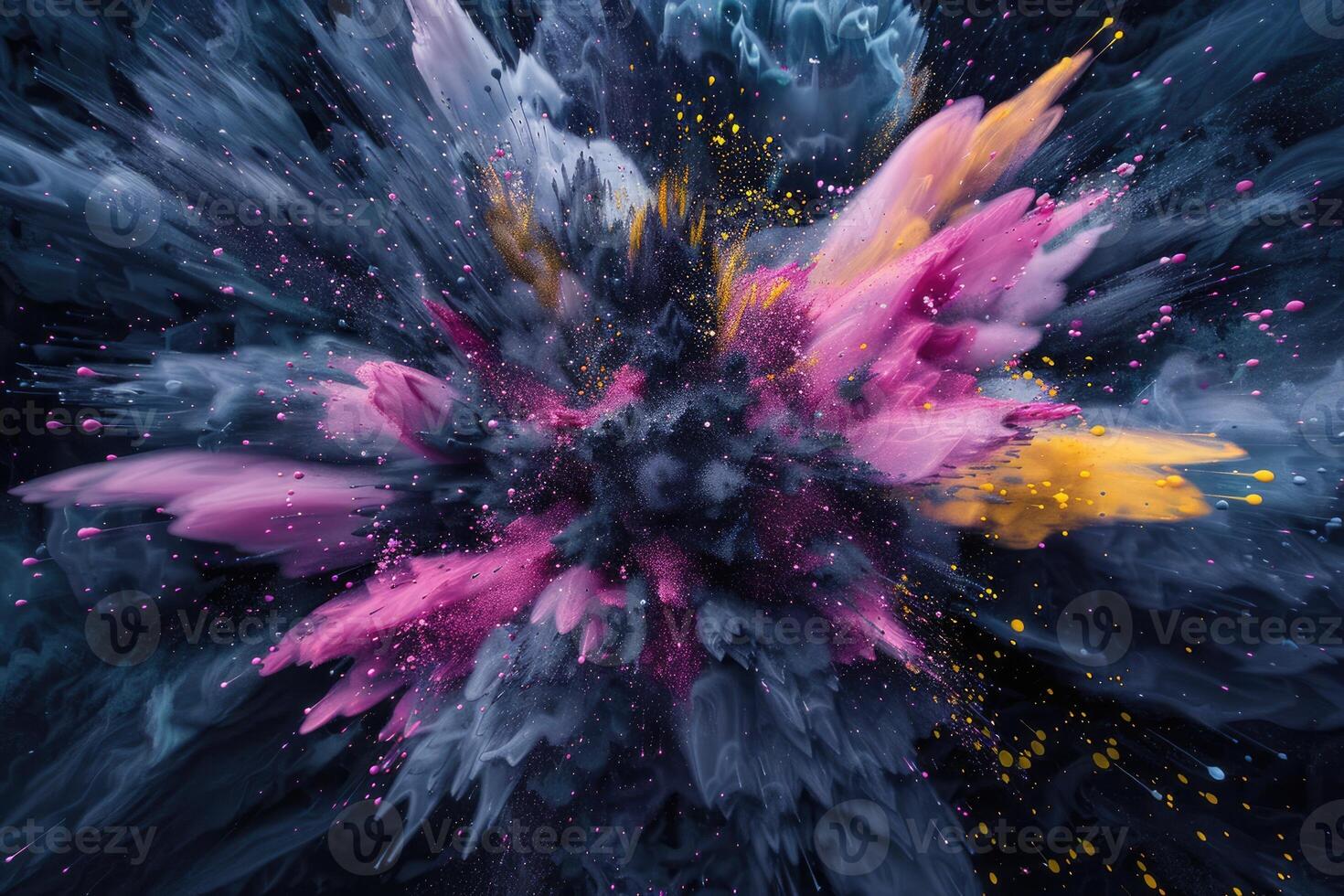 AI generated Vibrant explosion of colorful particles background photo