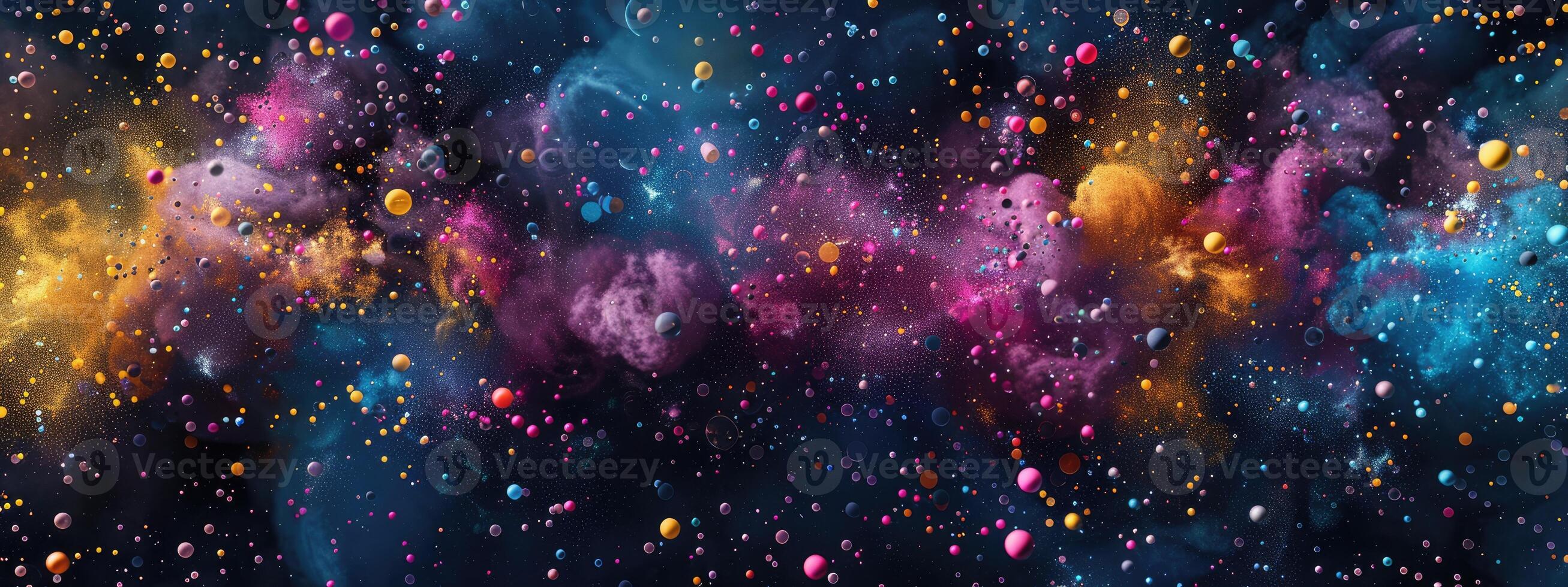 AI generated Vibrant explosion of colorful particles background photo