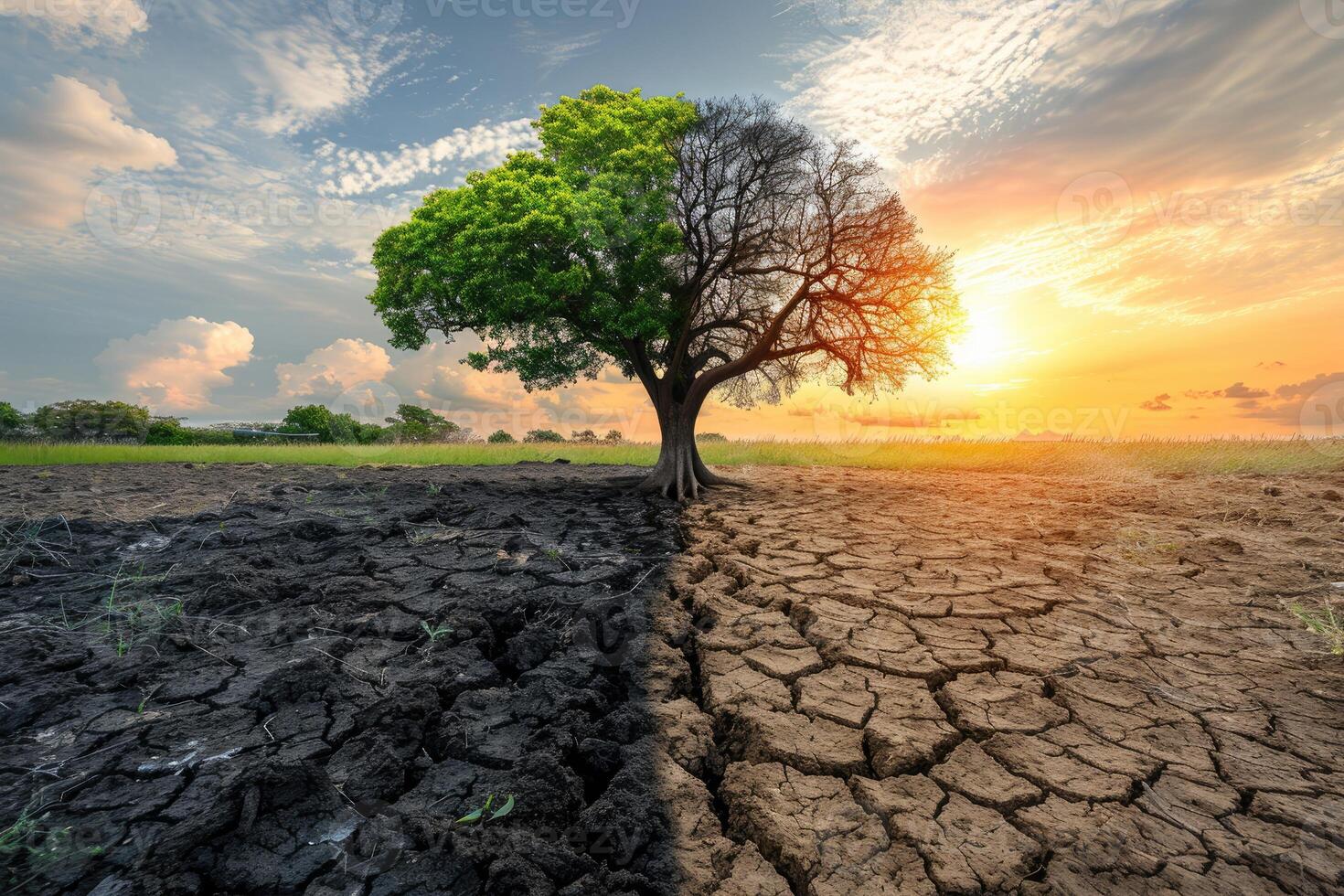 ai generado clima cambio impacto en más y peor ambiente profesional fotografía foto