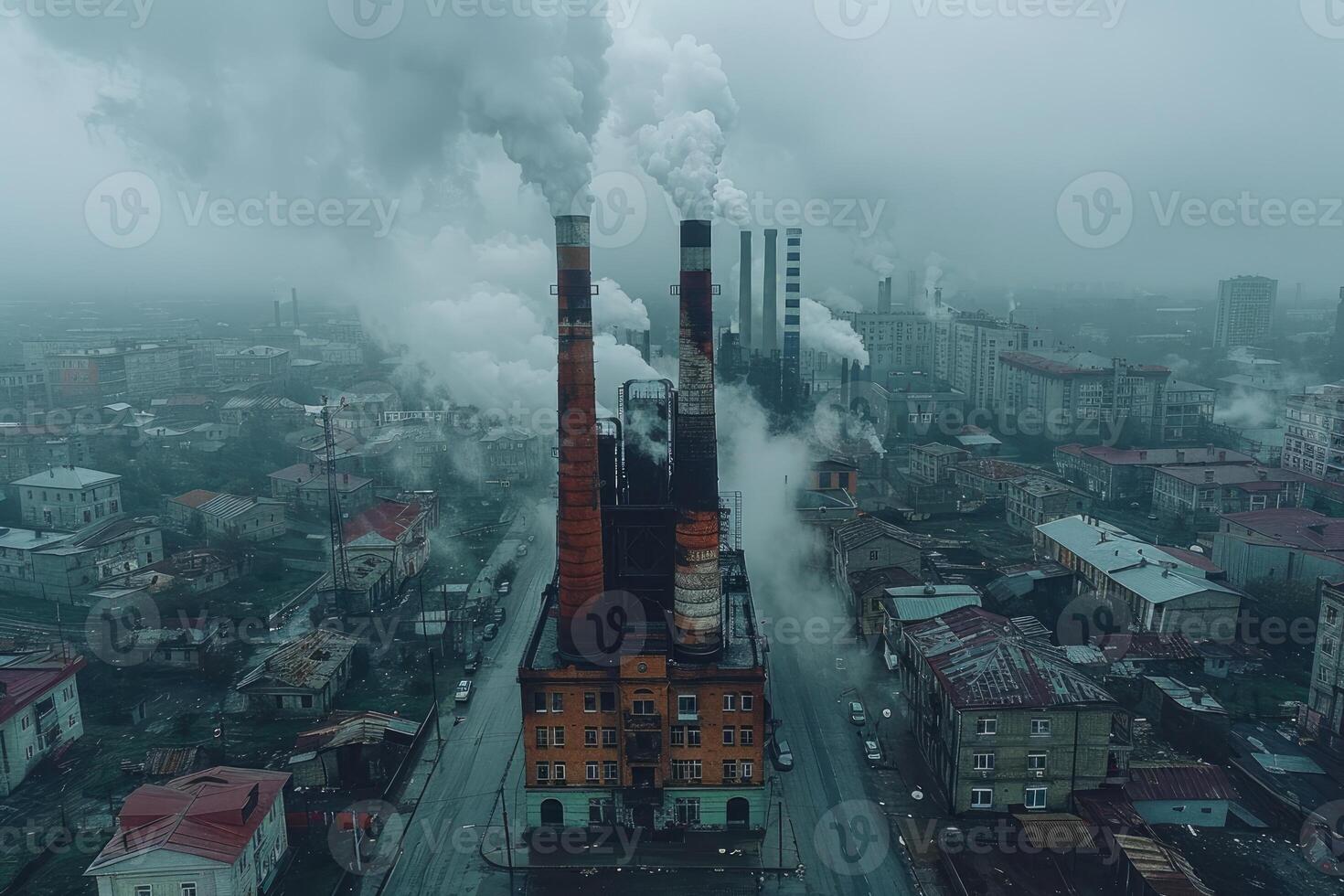 ai generado aire contaminación desde industrias proceso profesional fotografía foto