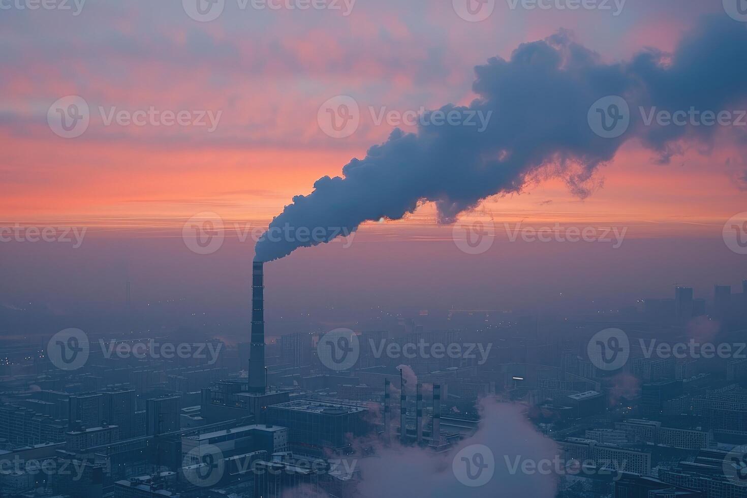 ai generado aire contaminación desde industrias proceso profesional fotografía foto