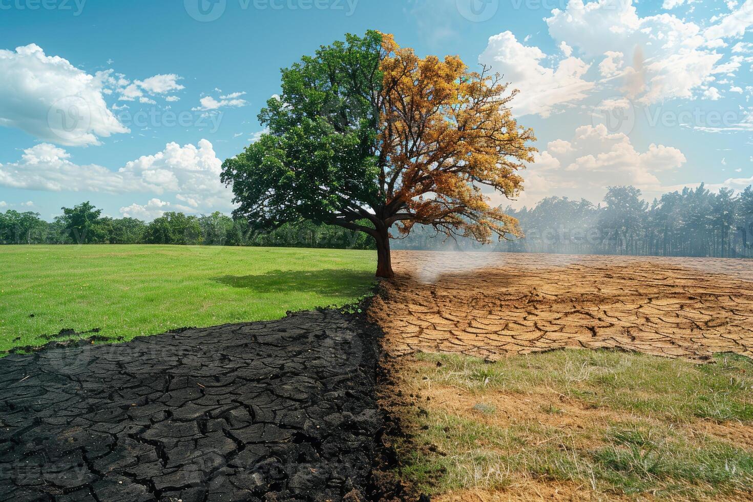 ai generado clima cambio impacto en más y peor ambiente profesional fotografía foto