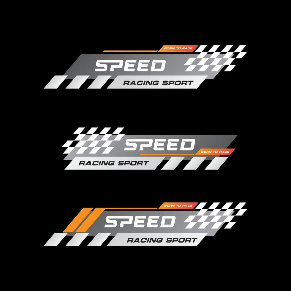 Sport racing stripes car stickers. modification body speed and drift vinyl decal isolated set templates vector