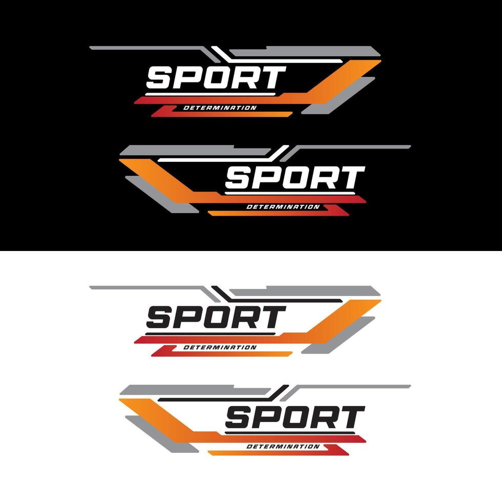 Sport racing stripes car stickers. modification body speed and drift vinyl decal isolated set templates vector