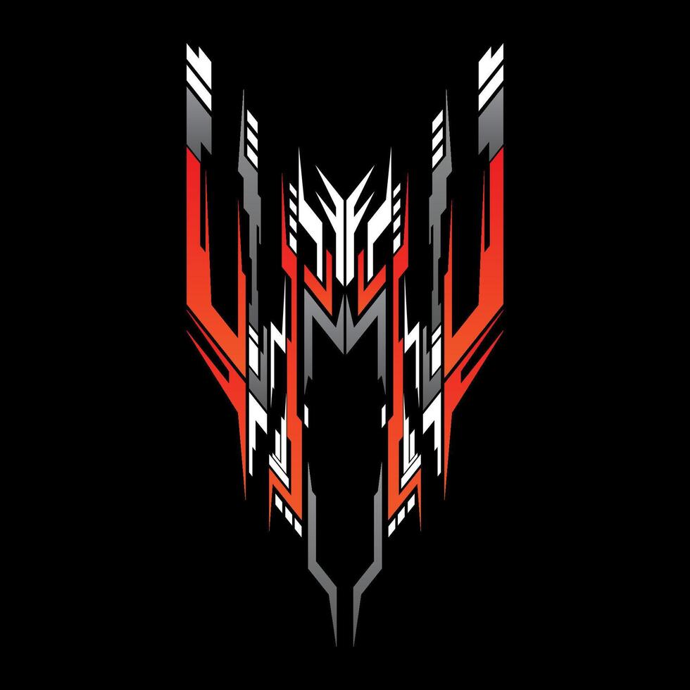 Sport racing car stickers stripe abstract shape . vinyl decal templates isolated set vector