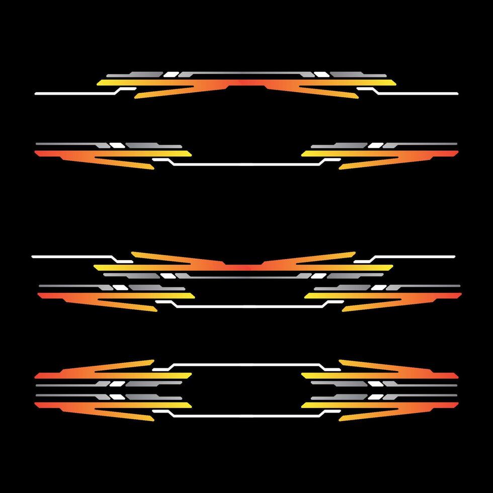deporte carreras coche pegatinas raya resumen forma . vinilo etiqueta plantillas aislado conjunto vector