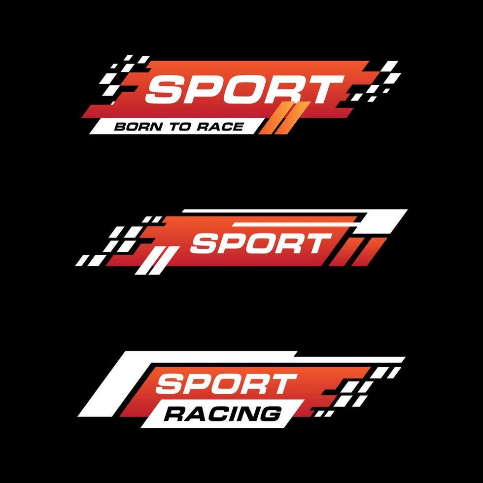 Sport racing stripes car stickers. modification body speed and drift vinyl decal isolated set templates vector