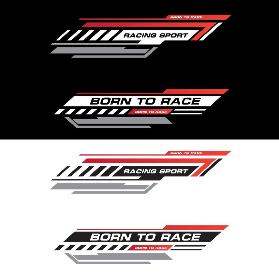 deporte carreras rayas coche pegatinas modificación cuerpo velocidad y deriva vinilo etiqueta aislado conjunto plantillas vector