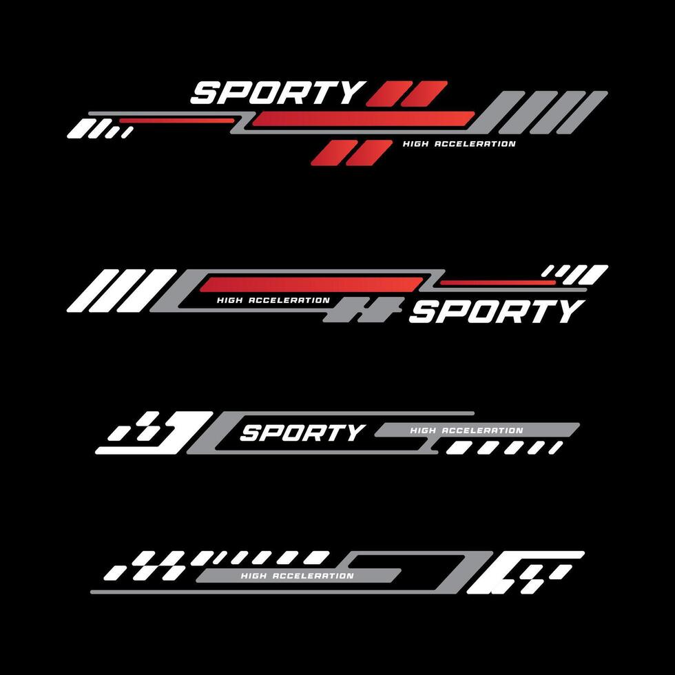 racing car stickers stripe abstract shape vinyl decal templates vector