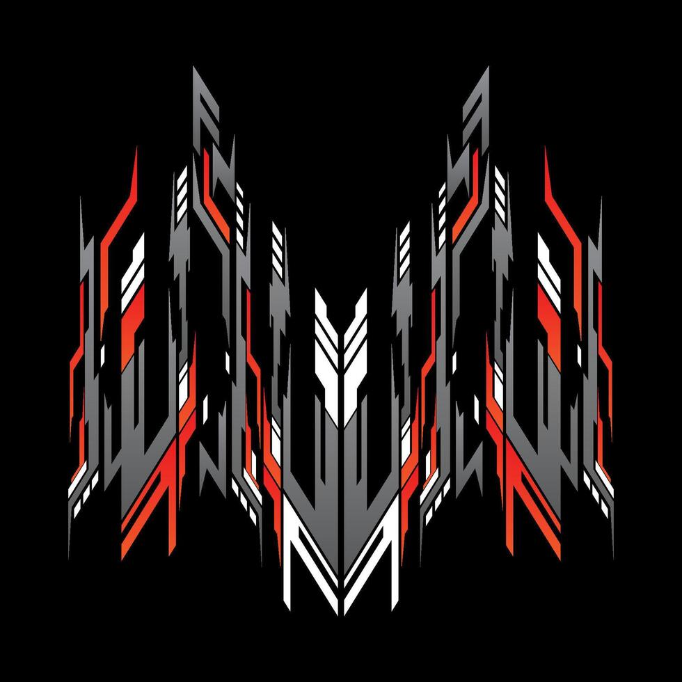 Sport racing car stickers stripe abstract shape . vinyl decal templates isolated set vector