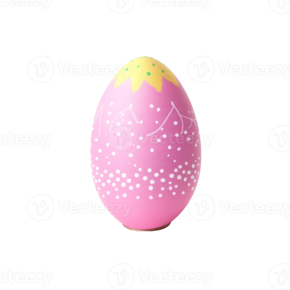 AI generated easter egg graphic in pastel colors on isolated background png