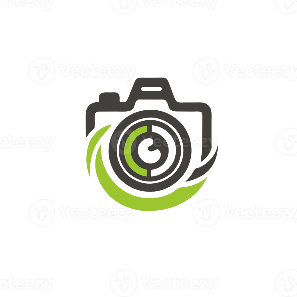 AI generated simple colorful camera slr logo png