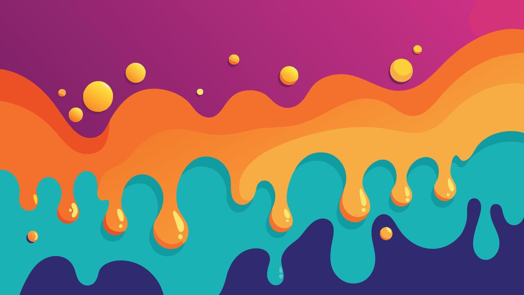 Abstract background with dripping liquid. Colorful vector illustration for your design