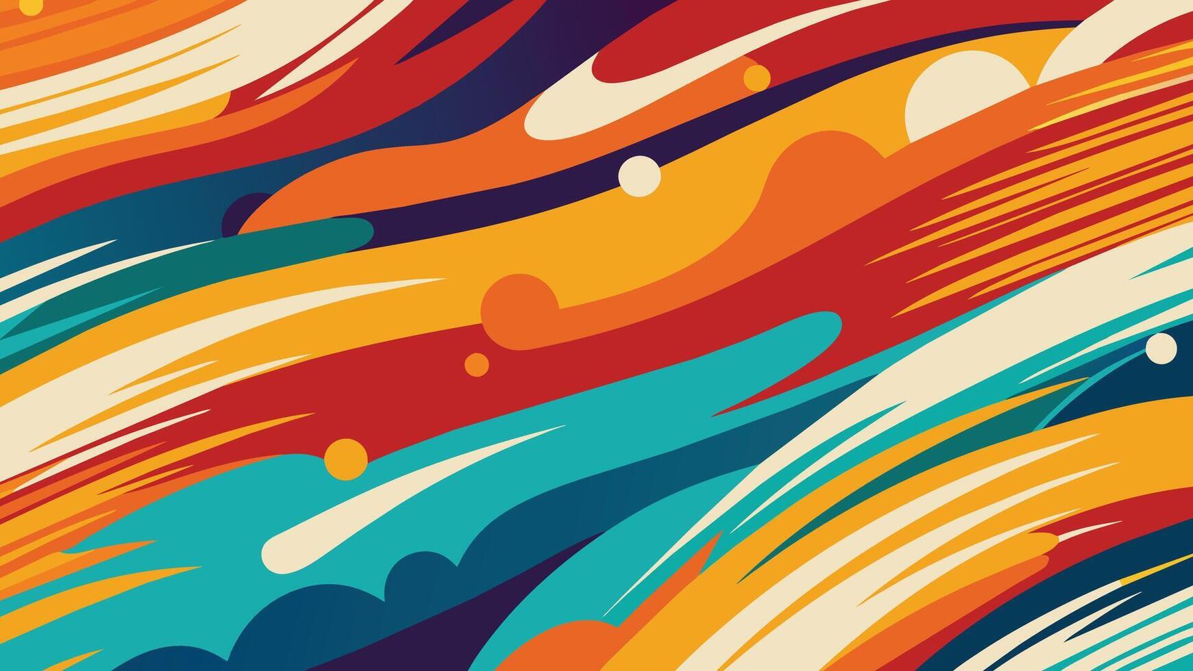 Abstract colorful background. Vector illustration. Orange, blue, yellow colors.