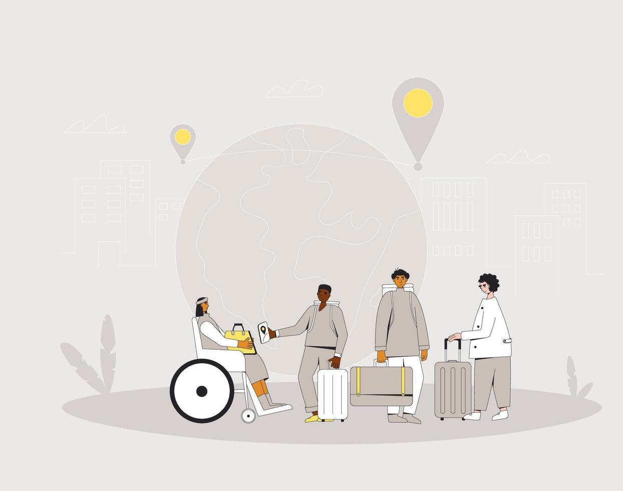 World travel concept. vector