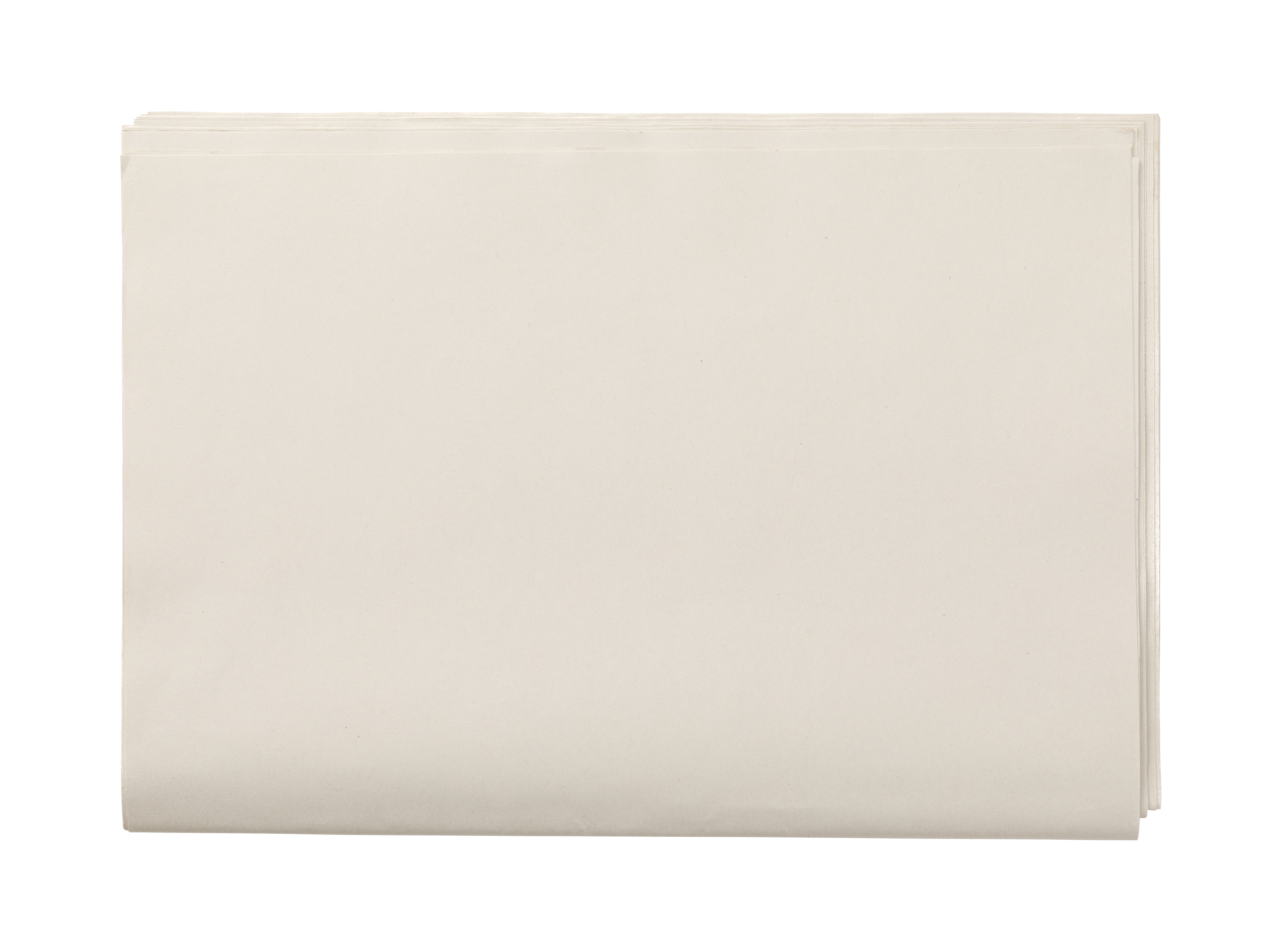 Blank Daily Newspaper isolated, Daily Newspaper mockup concept, PNG