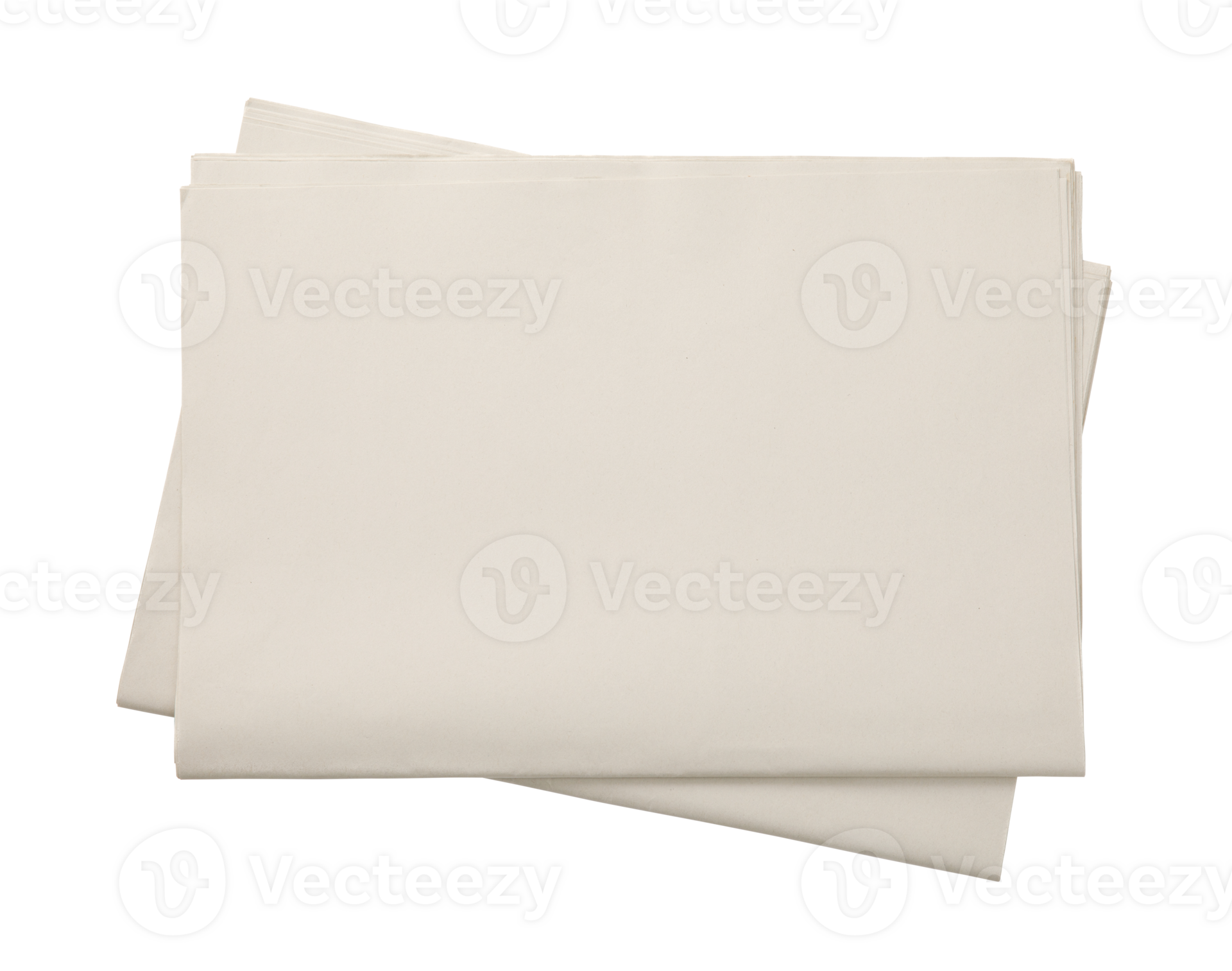 Blank Daily Newspaper isolated, Daily Newspaper mock-up concept, PNG 