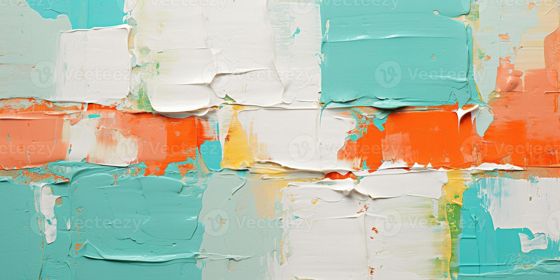 AI generated Abstract vibrant color paint brush strokes art background. Thick texture, dynamic, expressive, artistic, painterly pattern texture wallpaper backdrop photo