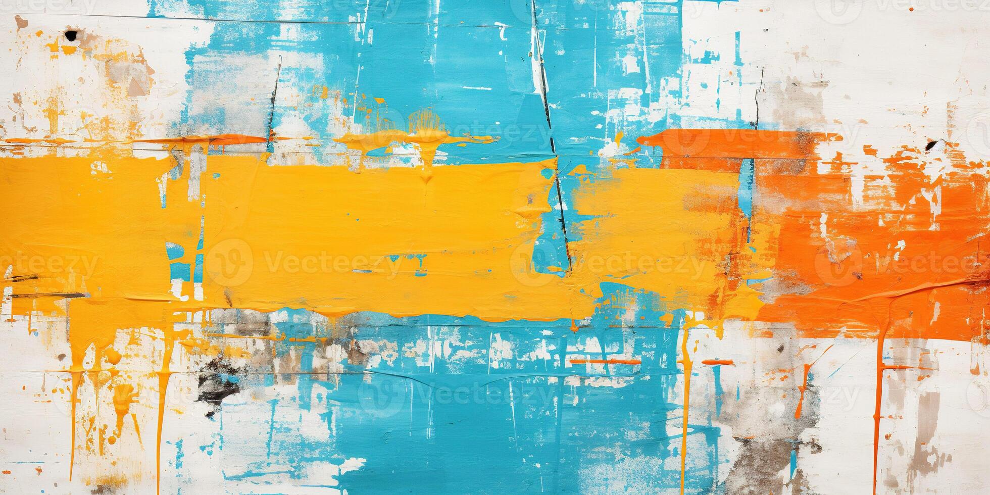 AI generated Abstract vibrant color paint brush strokes art background. Thick texture, dynamic, expressive, artistic, painterly pattern texture wallpaper backdrop photo