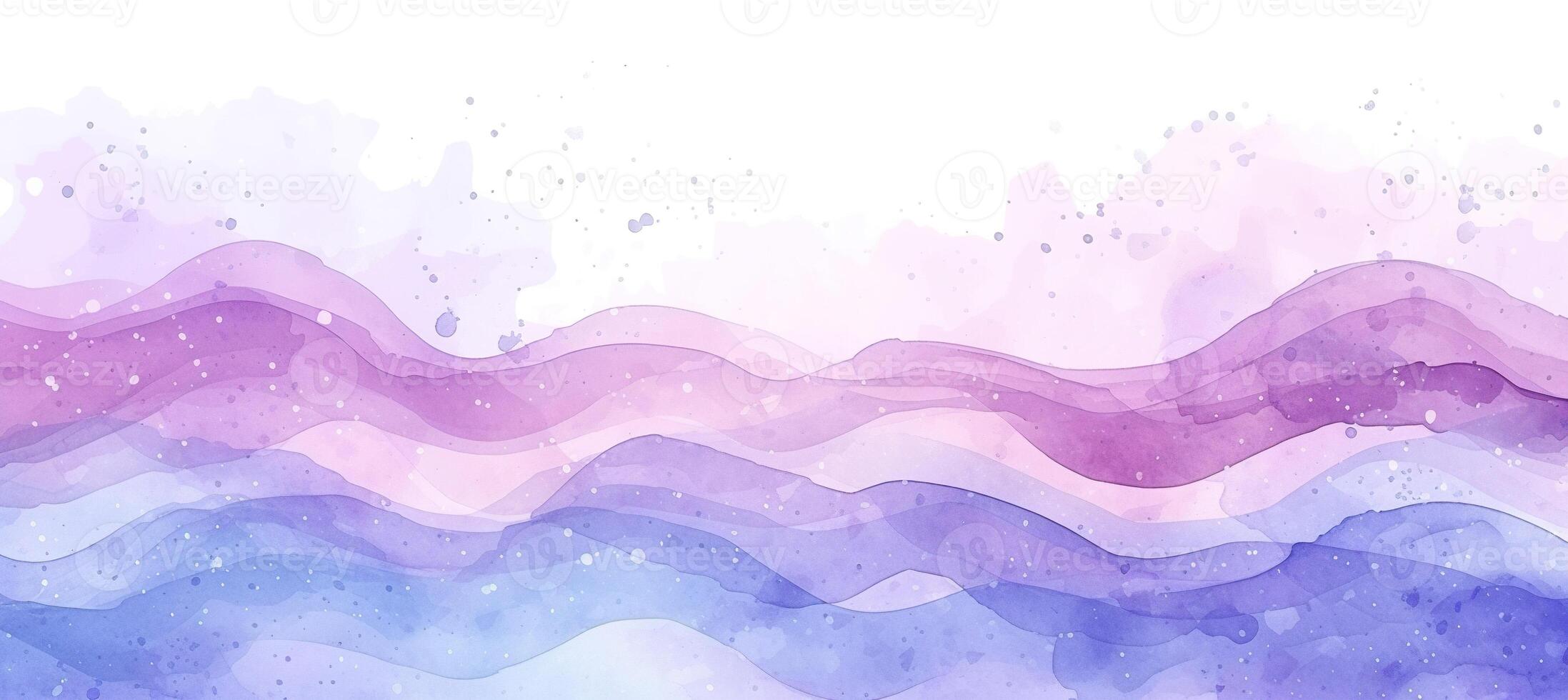 AI generated Abstract blue, purple, pink, and violet watercolor swirls and waves background wallpaper. Expressive artistic texture pattern isolated on white backdrop photo