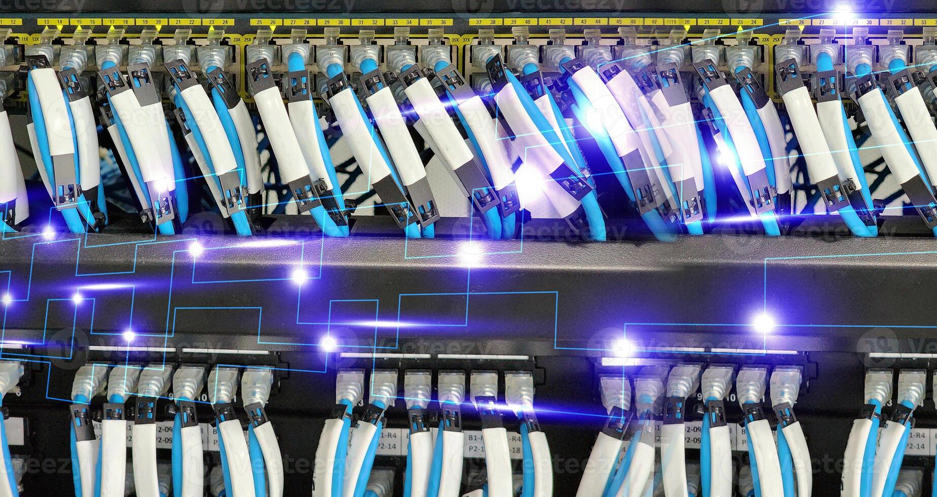 Network system Concept of server and LAN communication photo