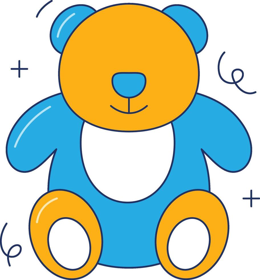 Toy bear icon. Cute Teddy bear toy vector