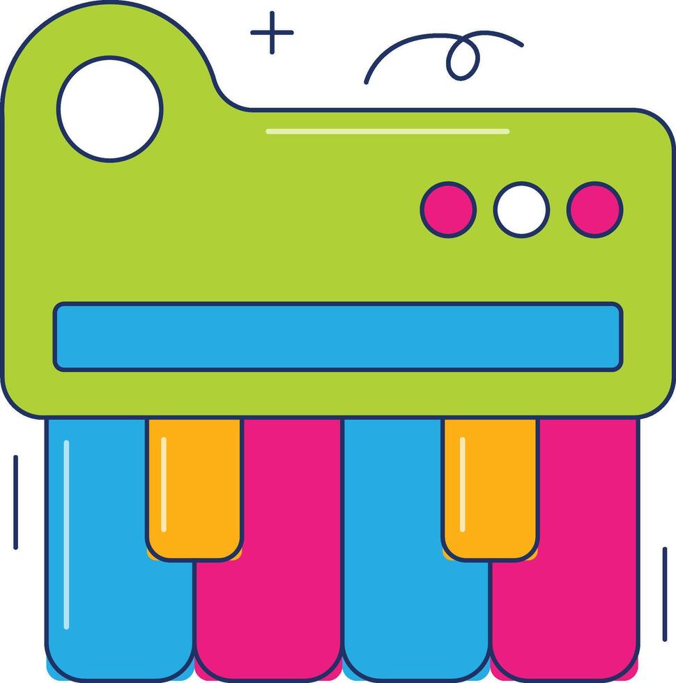 Toy piano icon. piano for kids vector