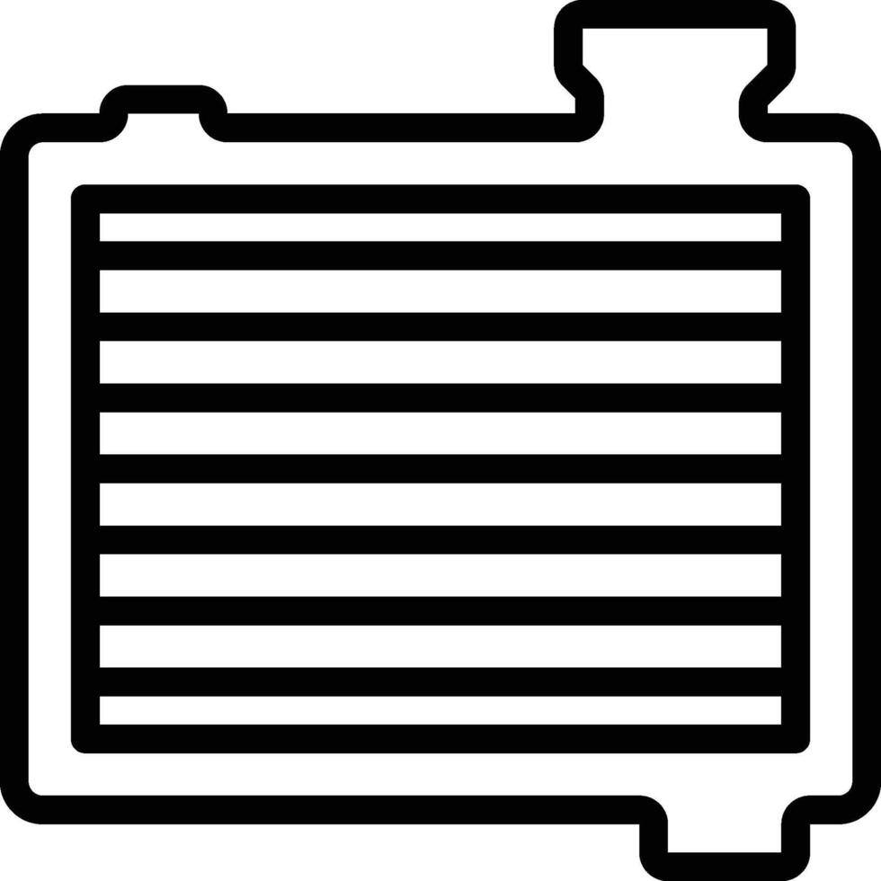 Car Radiator Icon. Radiator cooling system icon vector