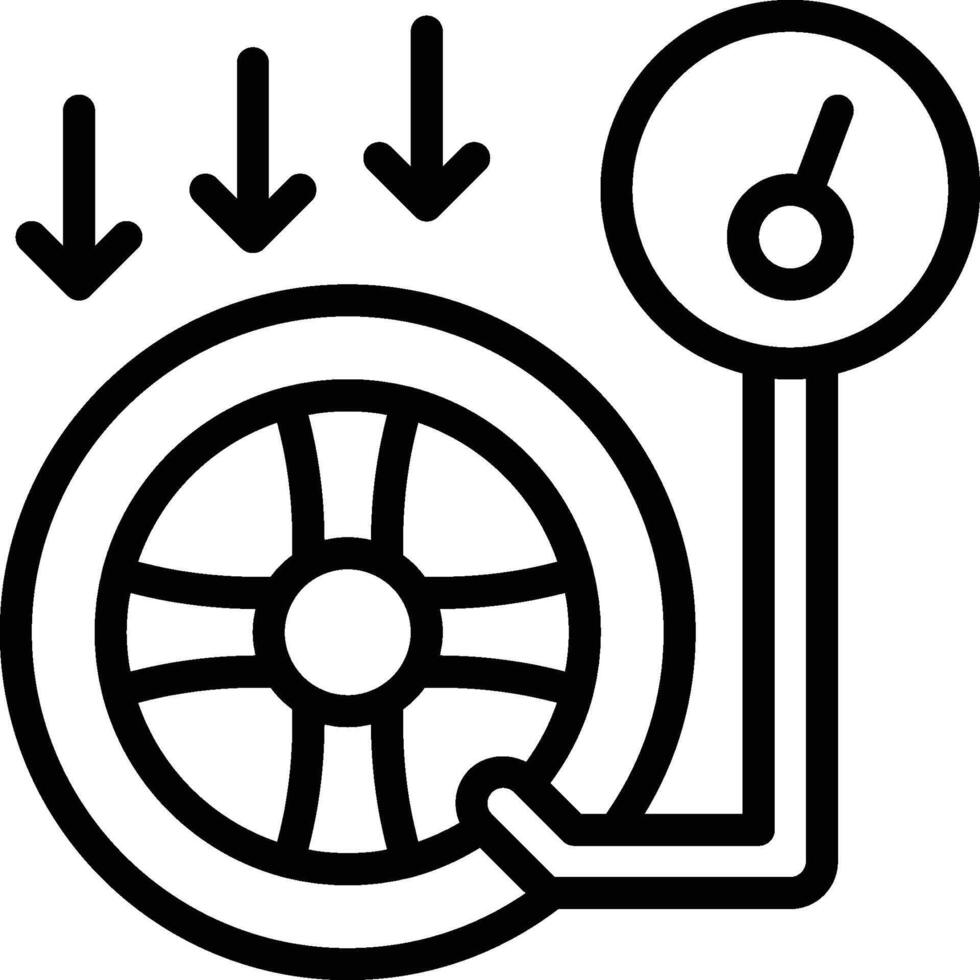 tire pressure icon.  Pressure Monitoring Icon vector