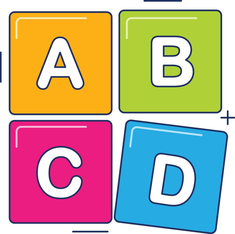 ABC blocks icon. Toy blocks icon vector