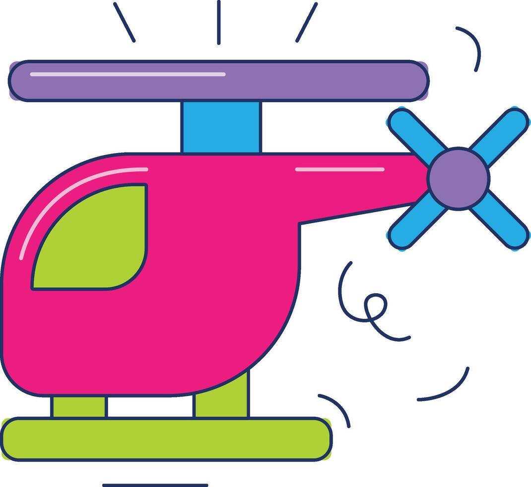 Kids toy helicopter icon. childrens toy helicopter vector