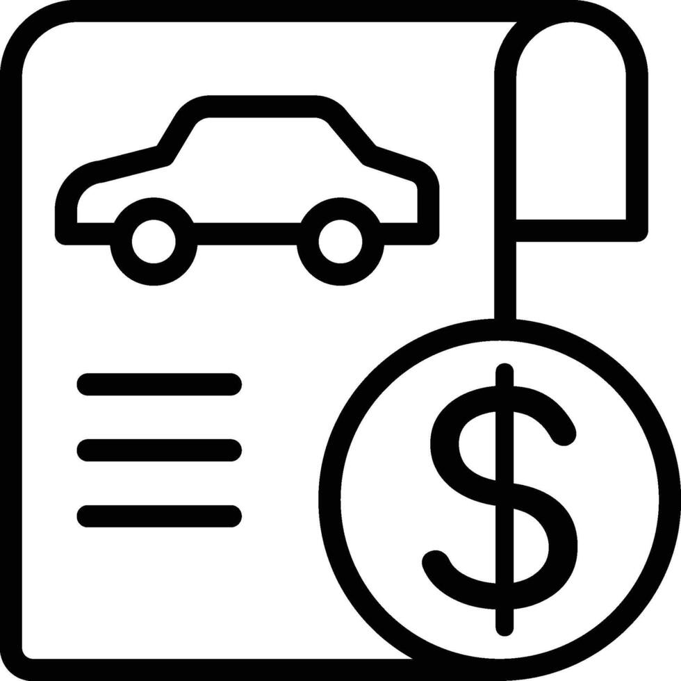 Car Bill Icon. service bill icon vector