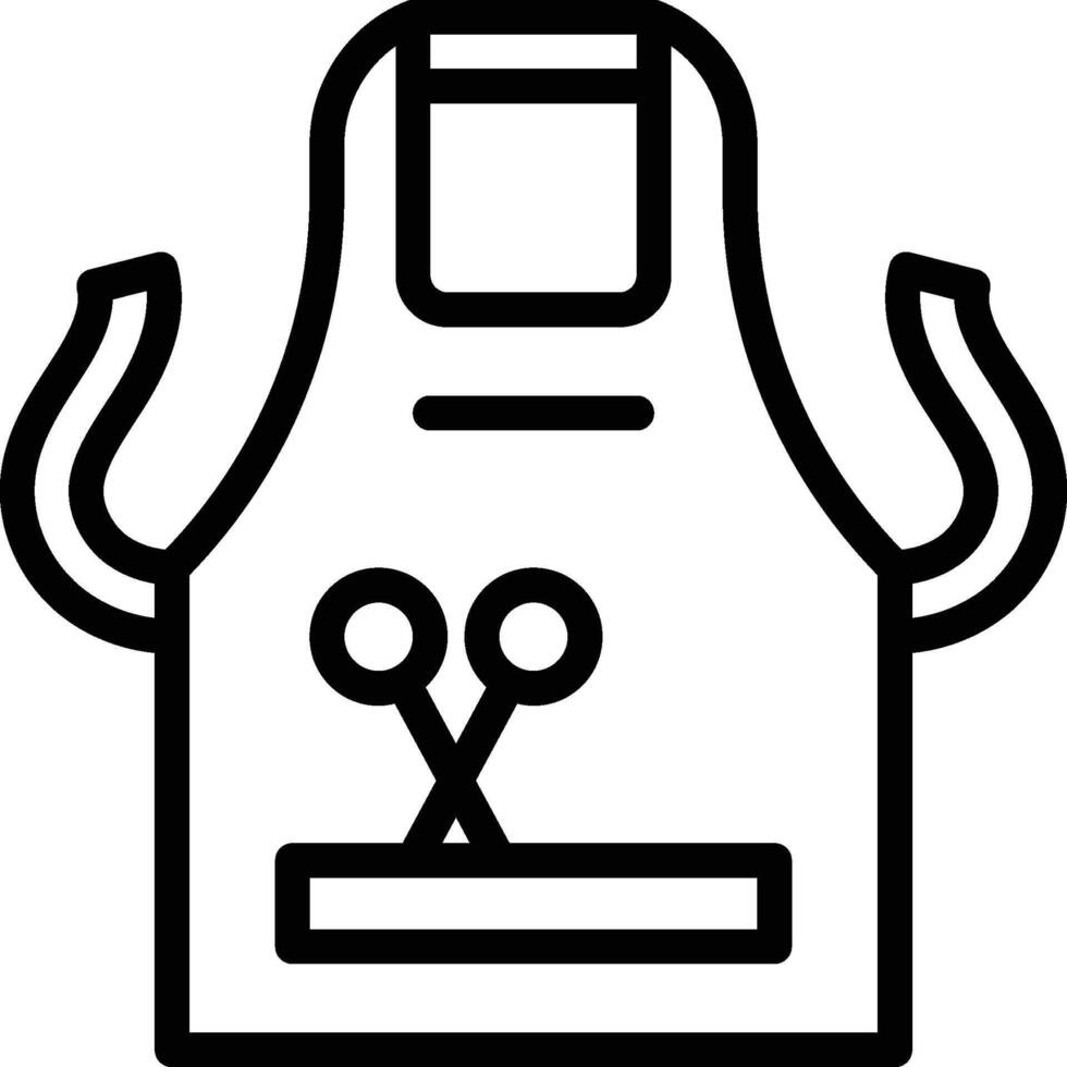 Apron Hair Icon. Barber apron icon vector