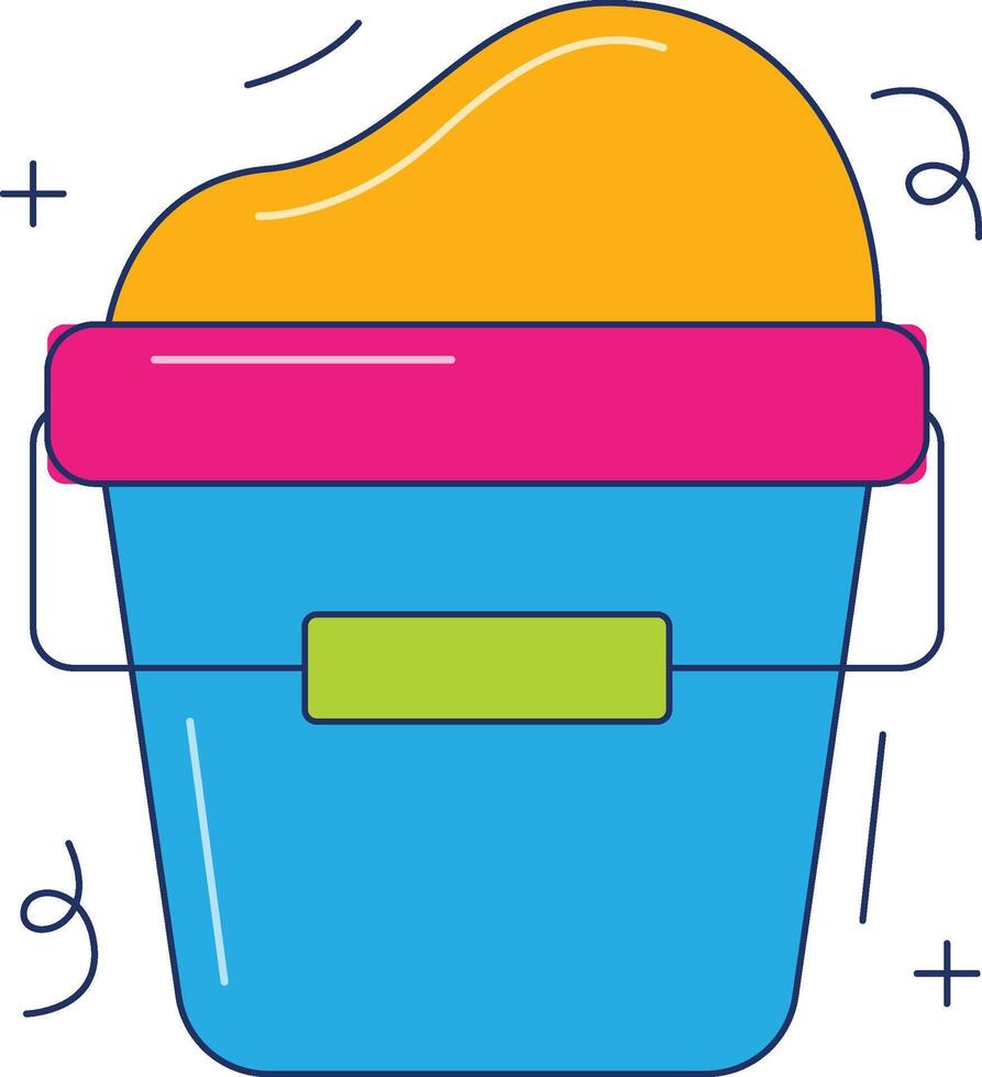 toy bucket icon. sand bucket icon vector