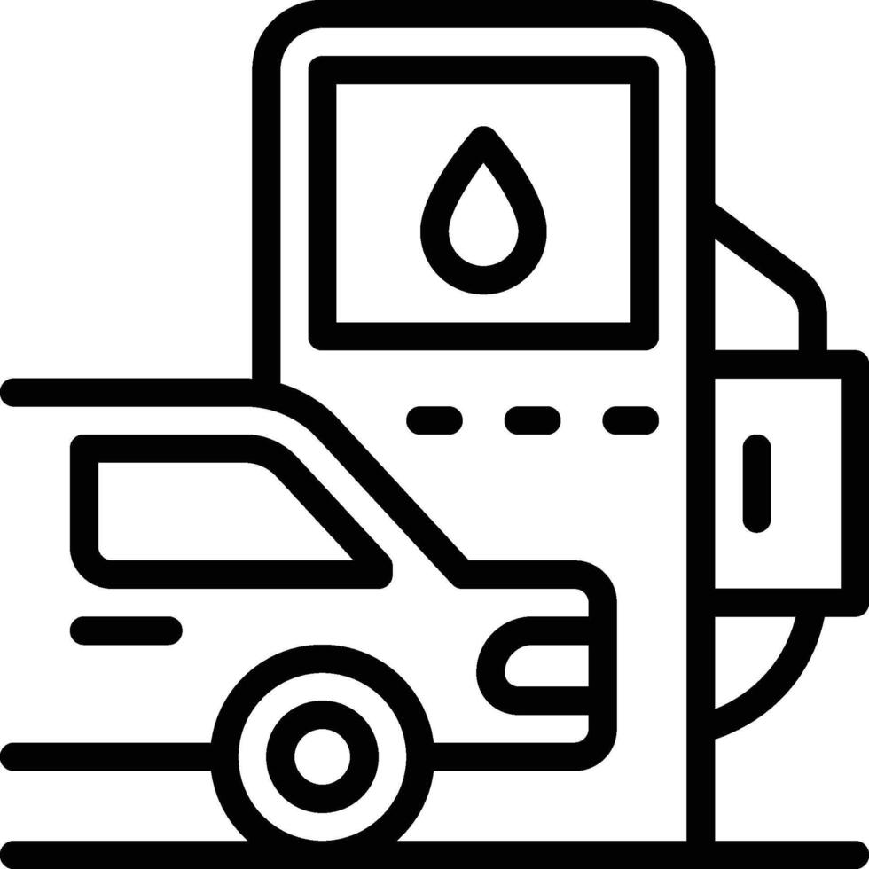 Gas Station Icon. Gas petroleum petrol refill station vector