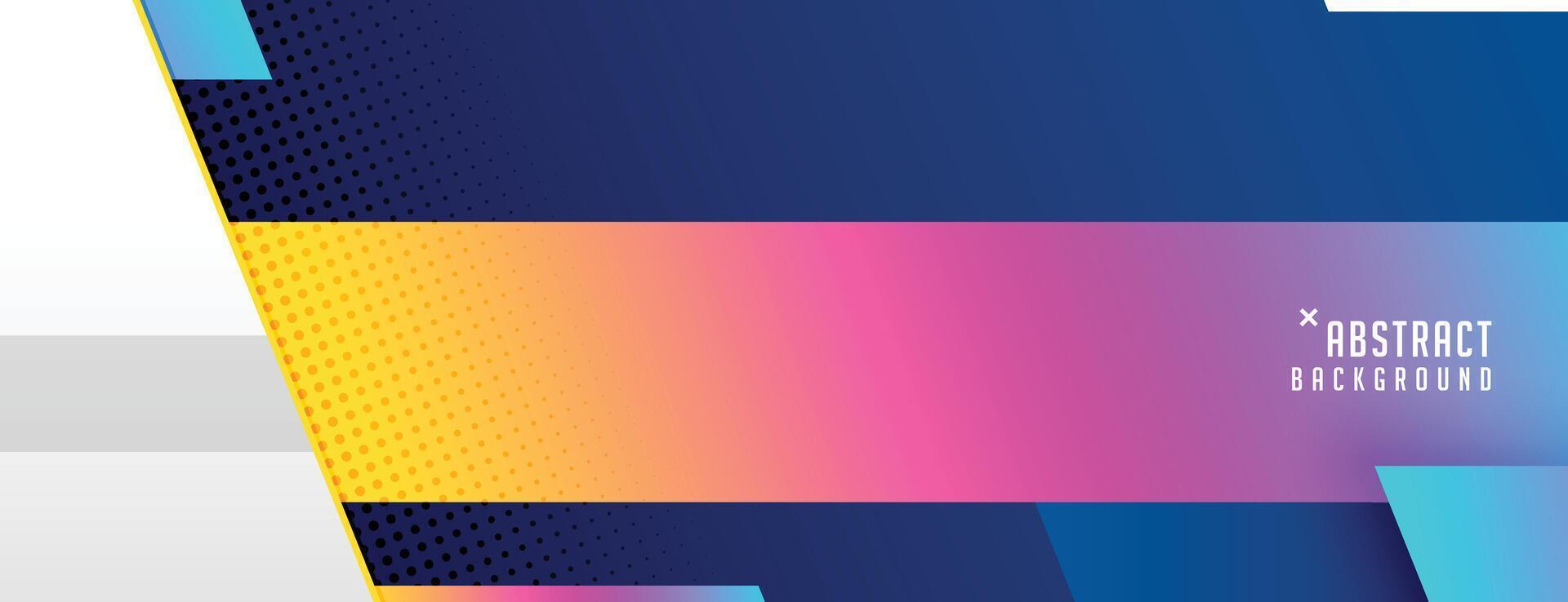 gradient abstract banner with geometric shapes design vector