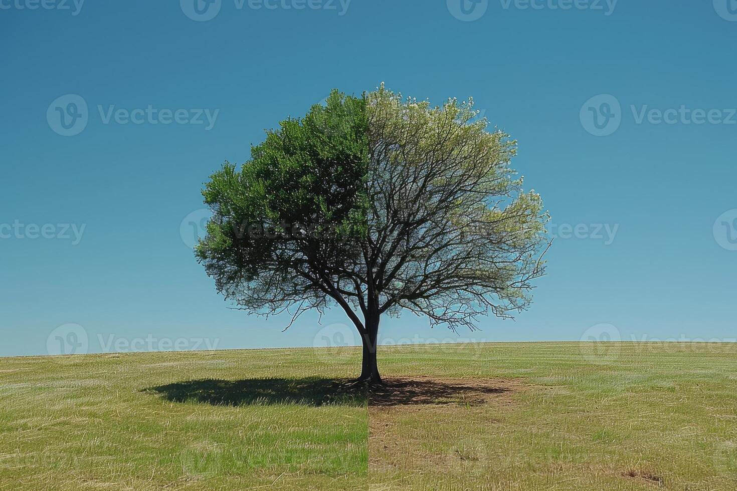 AI generated climate change impact on more and worse environment professional photography photo